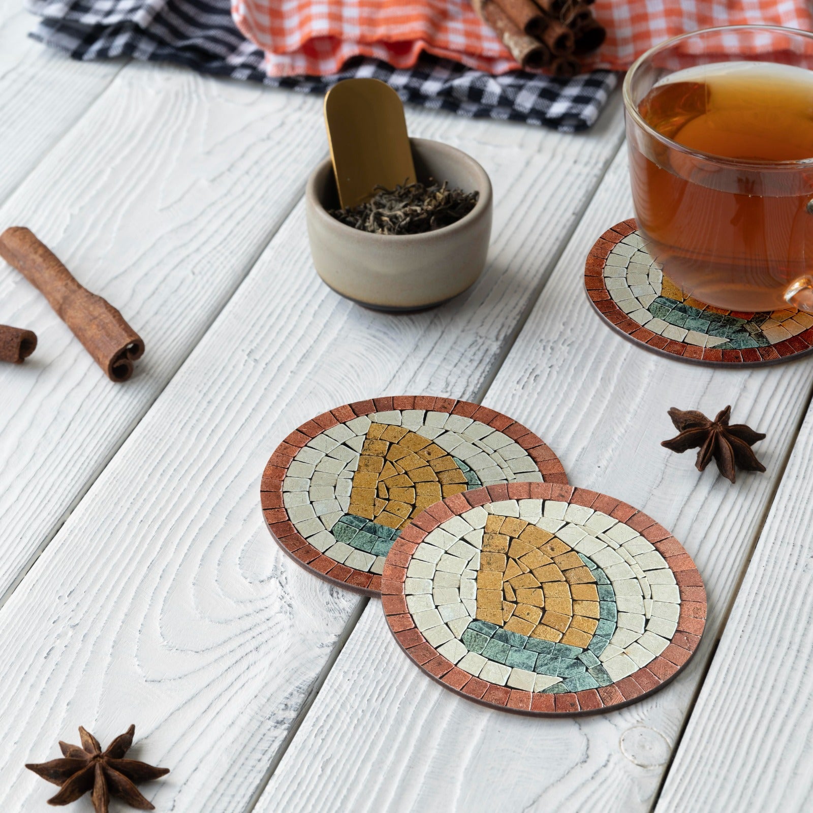 Flower Leaf Handmade Coaster For Jugs / Plates for Country Home Decor
